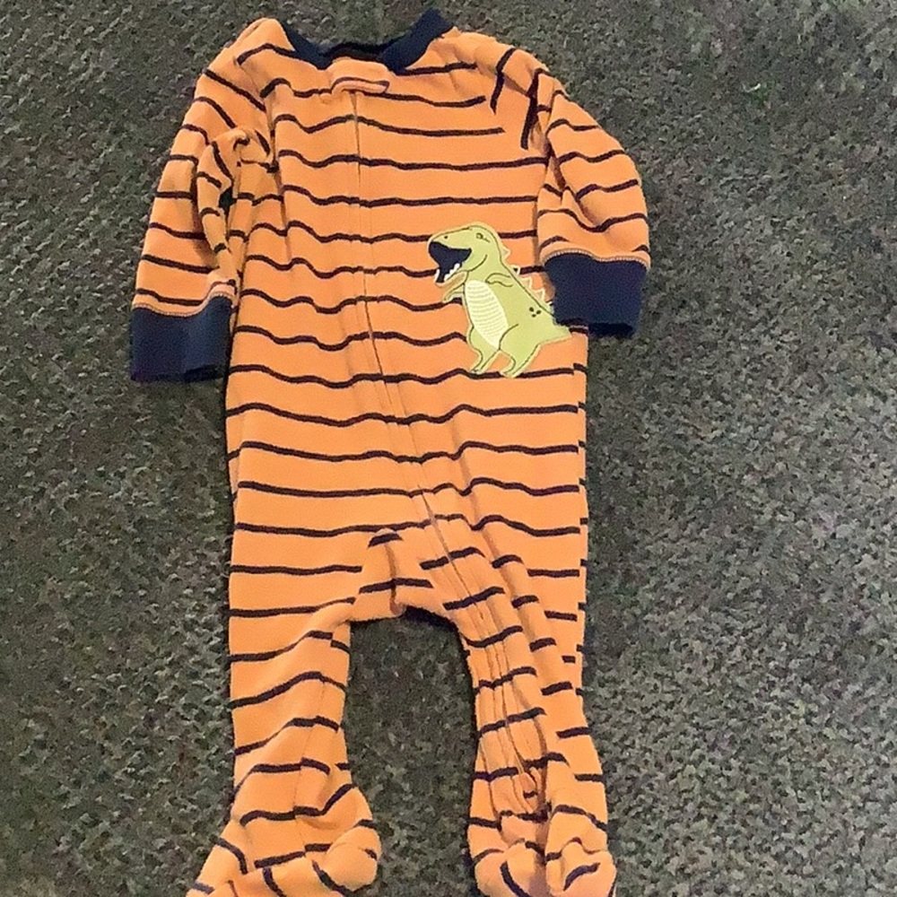 Carter's Blue and Beige Dinosaur Pajama Set - Picture 3 of 8